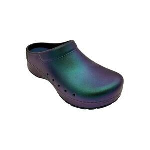 NEW DANSKO women's kane slip on mule clog in black iridescent